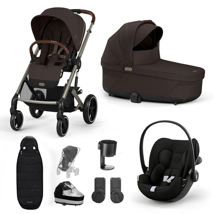 CYBEX Balios S Lux + Cloud G3 Travel System-Travel Systems-Chocolate Brown-Footmuff | Natural Baby Shower