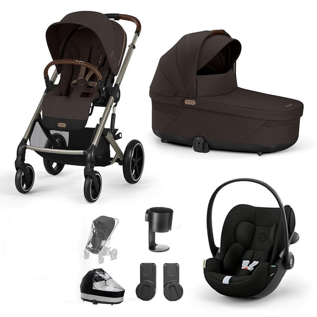CYBEX Balios S Lux + Cloud G3 Travel System-Travel Systems-Chocolate Brown-No Footmuff | Natural Baby Shower