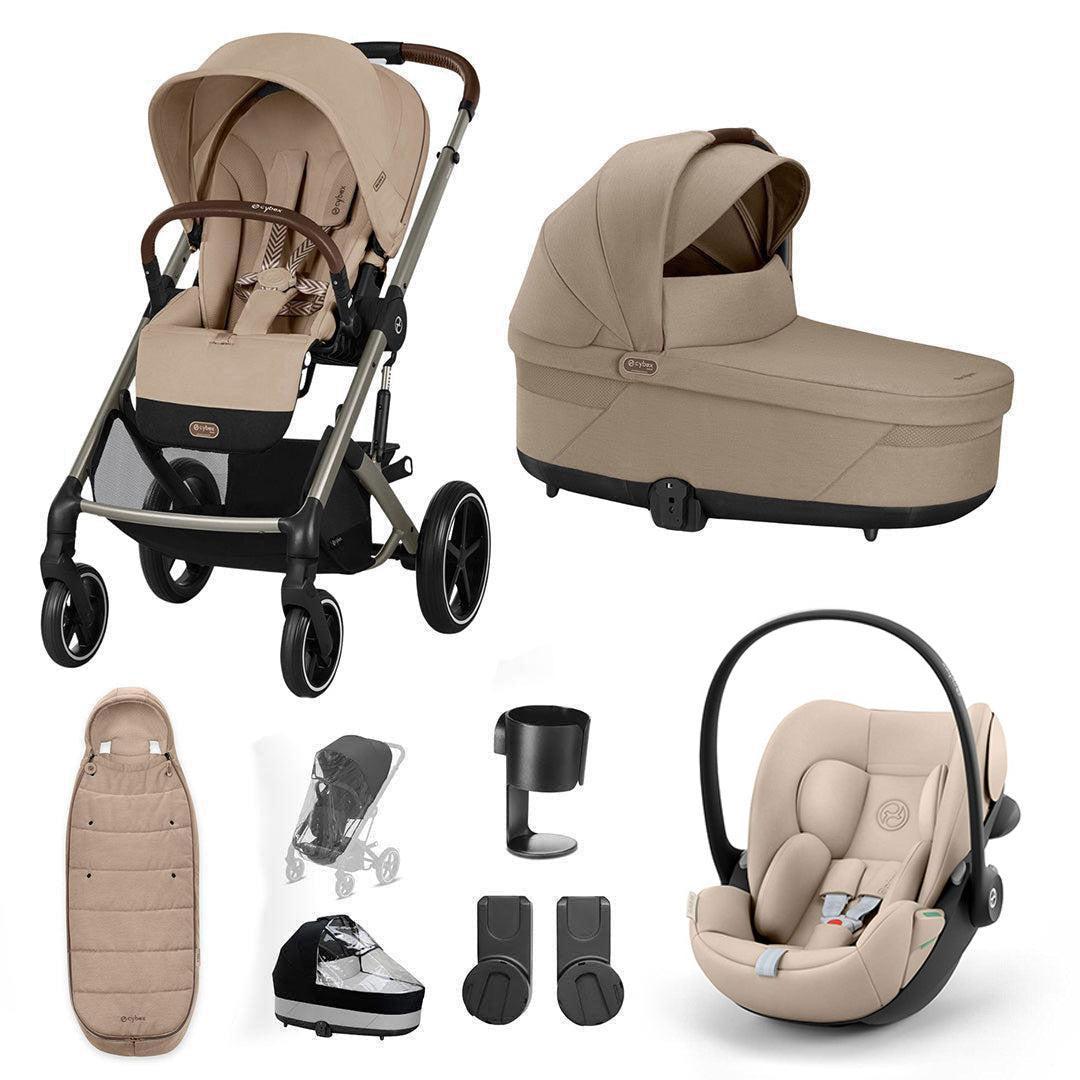 CYBEX Balios S Lux + Cloud G3 Travel System-Travel Systems-Almond Beige-Footmuff | Natural Baby Shower