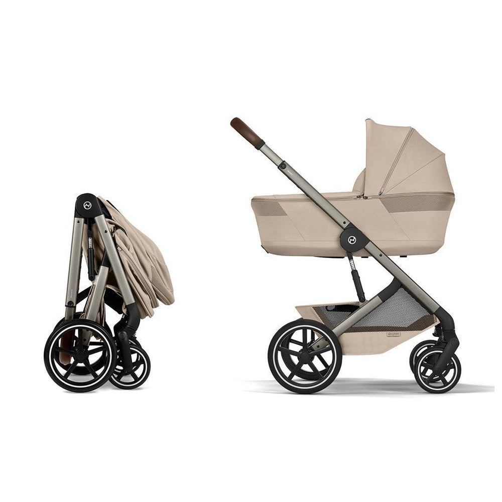 CYBEX Balios S Lux Pushchair + Fold Carry Cot - Almond Beige-Strollers- | Natural Baby Shower