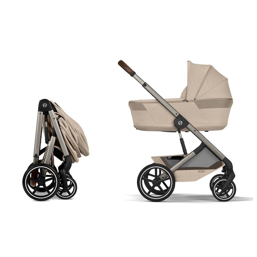 CYBEX Balios S Lux Pushchair + Fold Carry Cot - Almond Beige-Strollers- | Natural Baby Shower