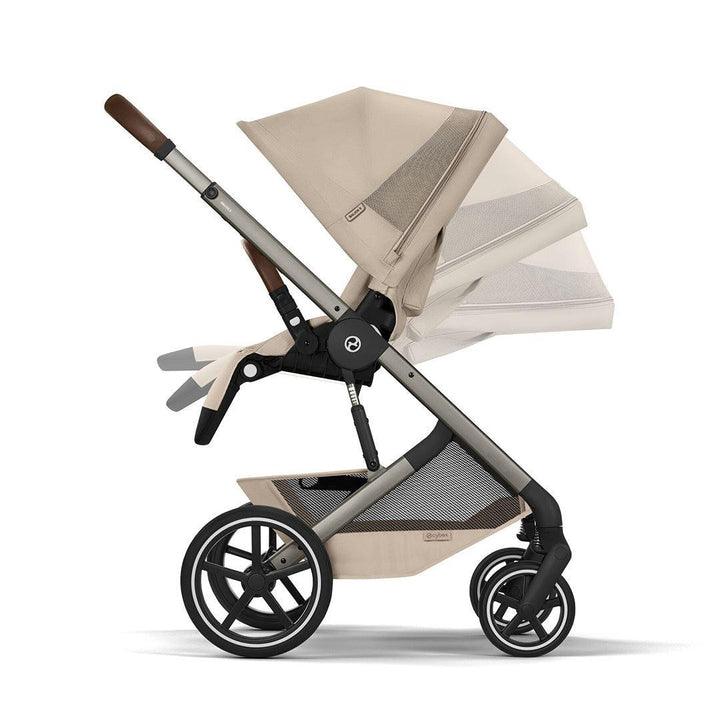 CYBEX Balios S Lux Pushchair + Fold Carry Cot - Almond Beige-Strollers- | Natural Baby Shower