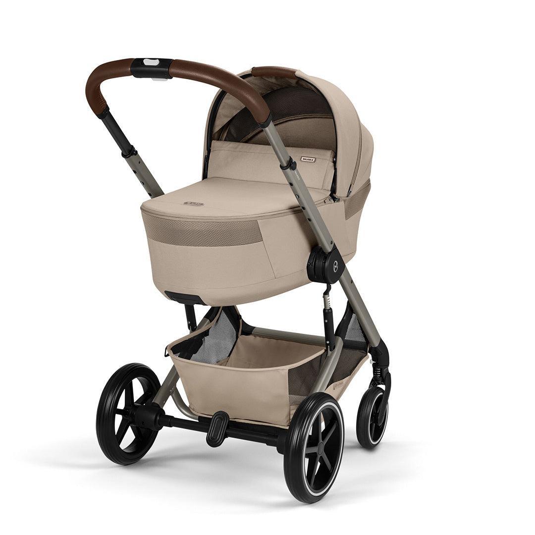 CYBEX Balios S Lux Pushchair + Fold Carry Cot - Almond Beige-Strollers- | Natural Baby Shower