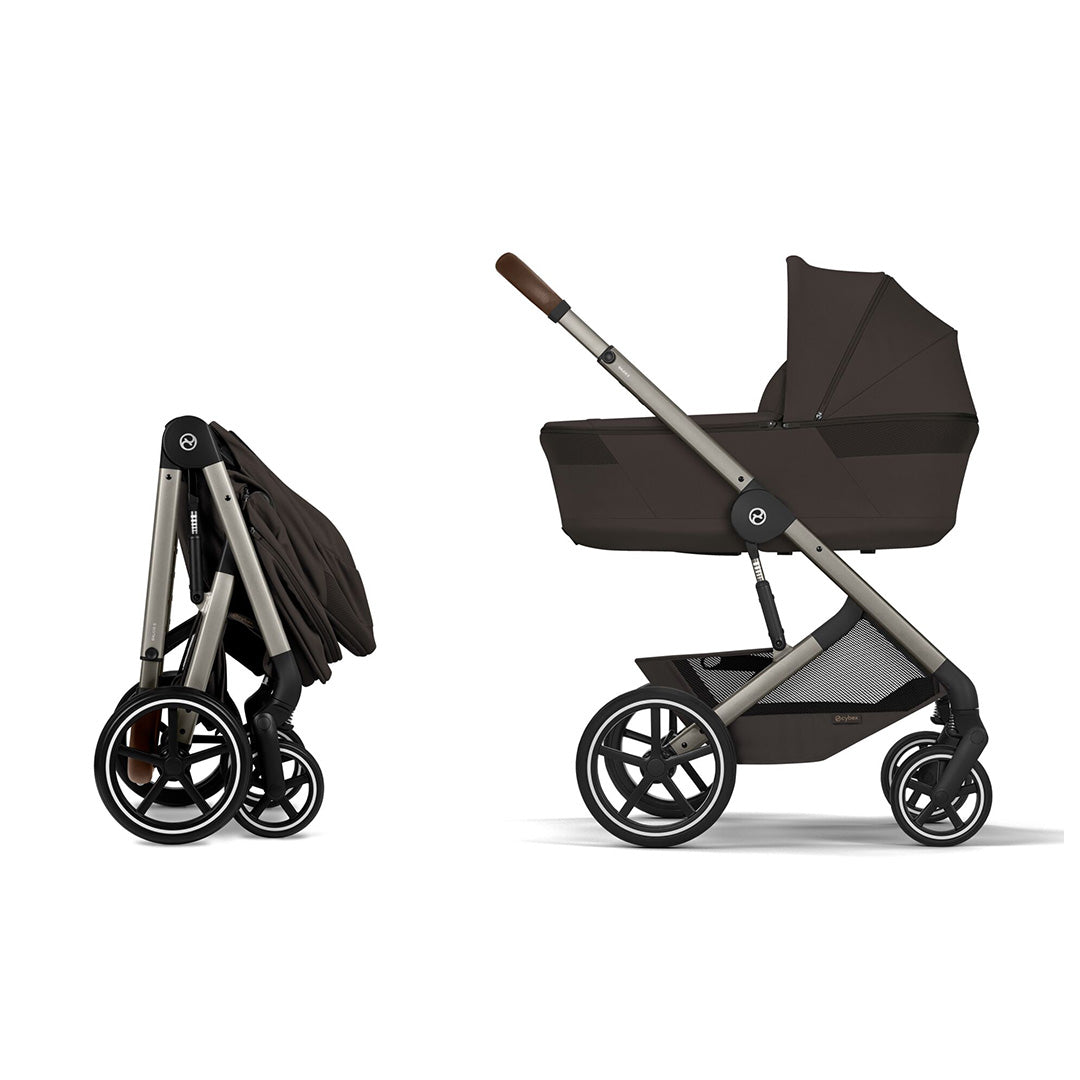 CYBEX Balios S Lux Pushchair + Fold Carry Cot - Chocolate Brown-Strollers- | Natural Baby Shower