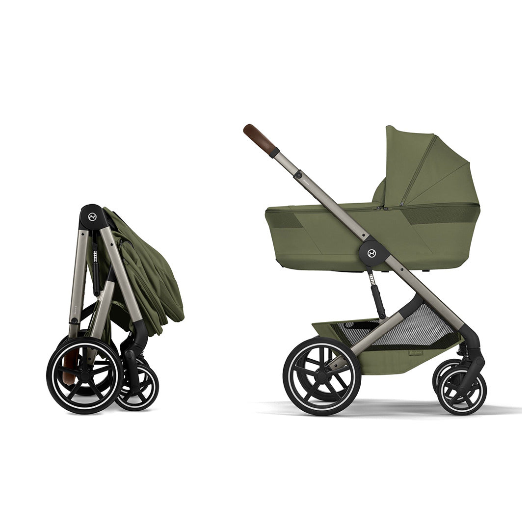 CYBEX Balios S Lux Pushchair + Fold Carry Cot - Moss Green-Strollers- | Natural Baby Shower