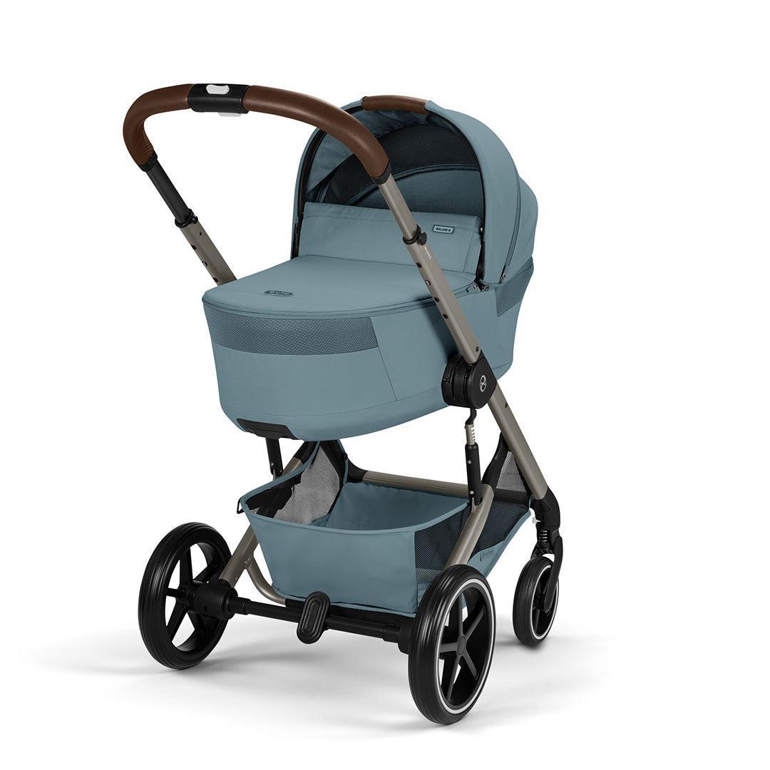 CYBEX Balios S Lux Pushchair + Fold Carry Cot - Stormy Blue-Strollers- | Natural Baby Shower