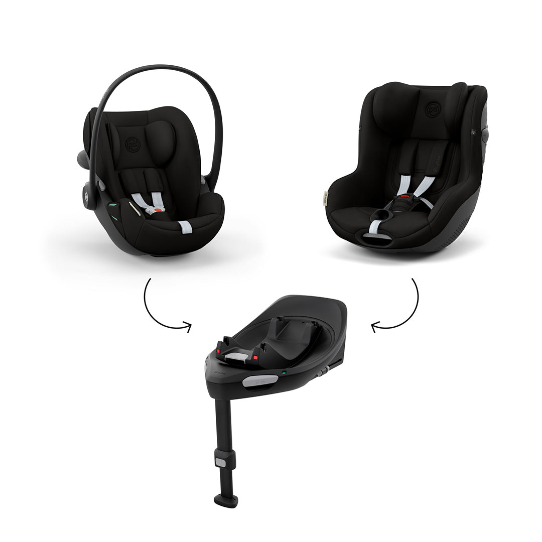 CYBEX Base G3 360° Rotating ISOFIX Car Seat Base - Black-Car Seat Bases-Black- | Natural Baby Shower