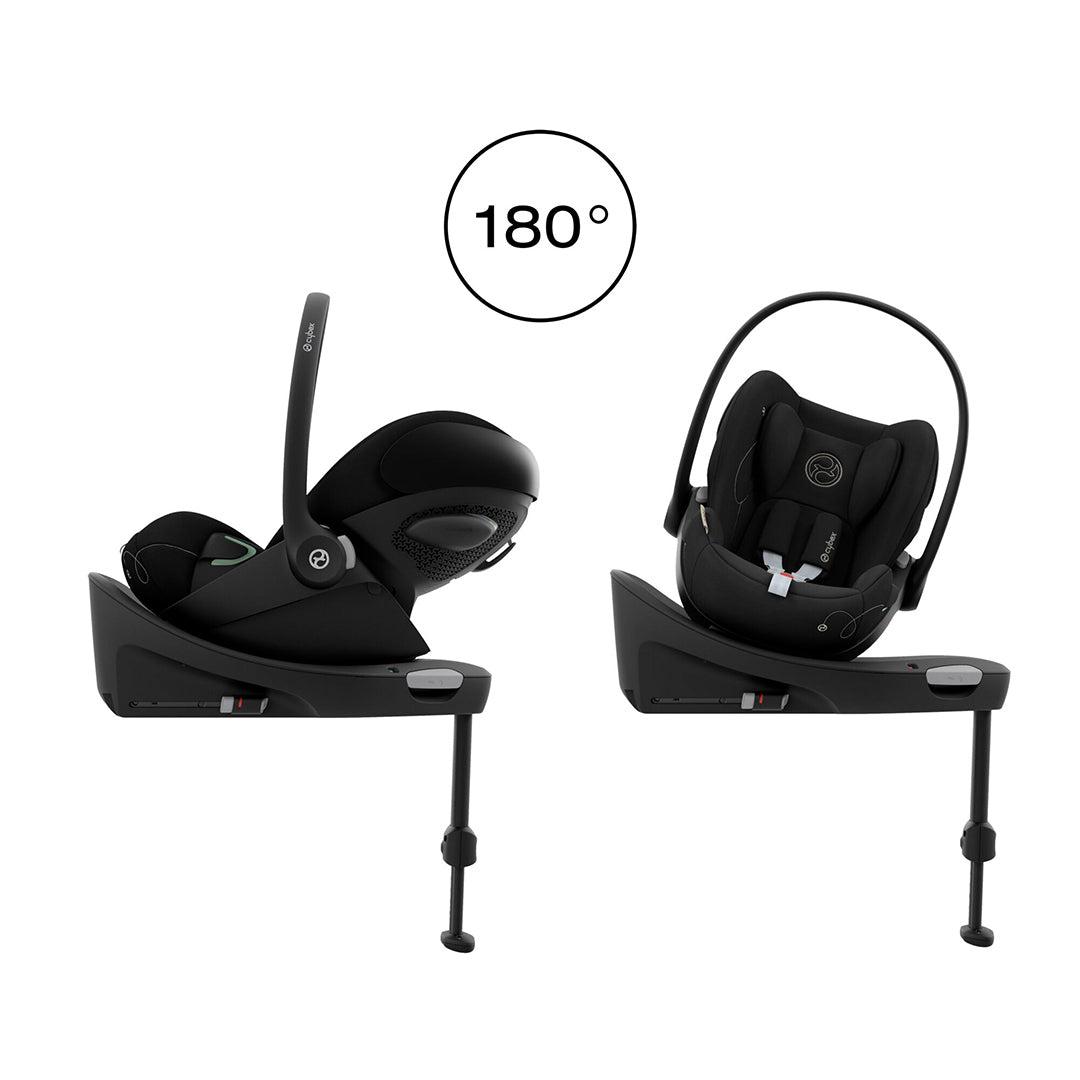 CYBEX Balios S Lux + Cloud G Luxury Bundle - Moon Black-Travel Systems-Moon Black-No Footmuff | Natural Baby Shower