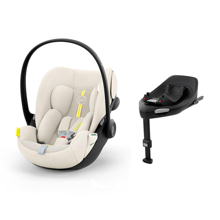 CYBEX Cloud G I-Size Plus Car Seat - Seashell Beige-Car Seats-Seashell Beige-With Base | Natural Baby Shower