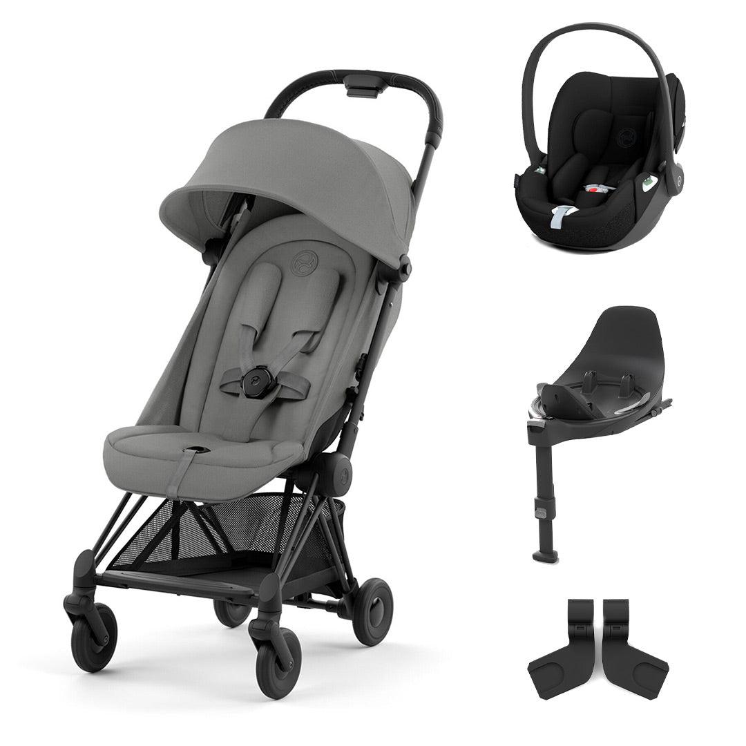 CYBEX Coya Compact Stroller + Cloud T Travel System - Mirage Grey-Travel Systems-Base T-Matt Black | Natural Baby Shower