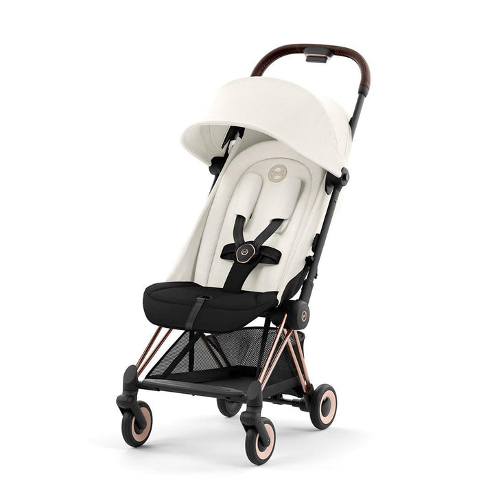 CYBEX Coya Compact Stroller + Cloud T Travel System - Off White-Travel Systems-No Base-Matt Black | Natural Baby Shower