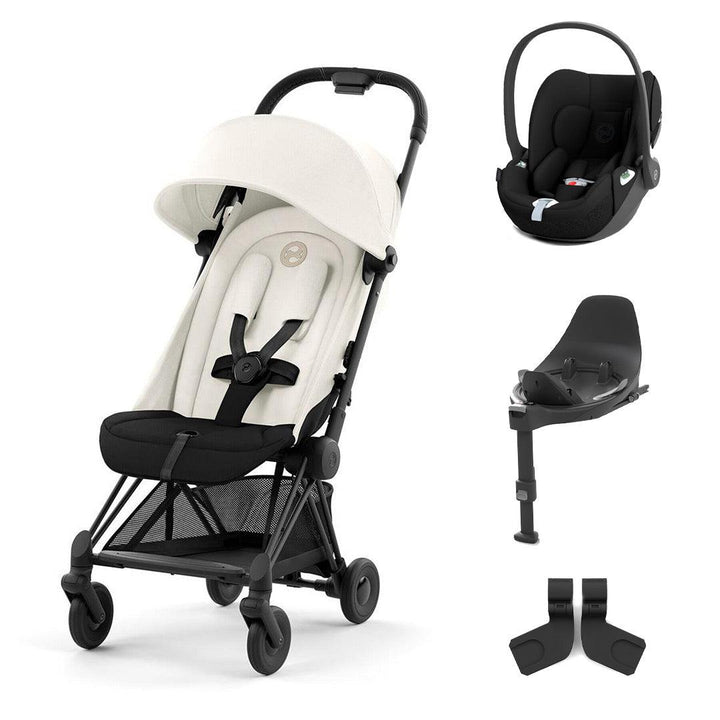 CYBEX Coya Compact Stroller + Cloud T Travel System - Off White-Travel Systems-Base T-Matt Black | Natural Baby Shower