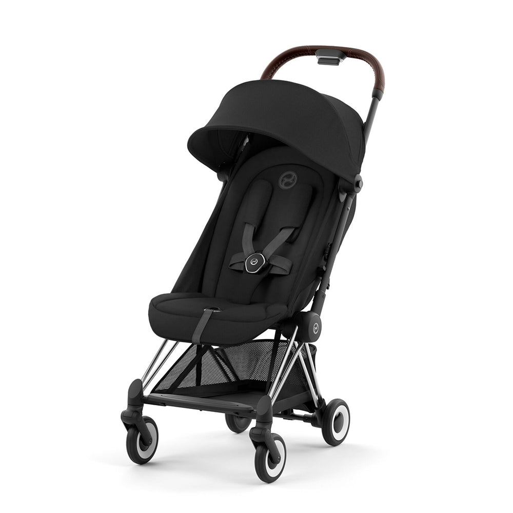 CYBEX Coya Compact Stroller + Cloud T Travel System - Sepia Black-Travel Systems-No Base-Chrome Dark Brown | Natural Baby Shower