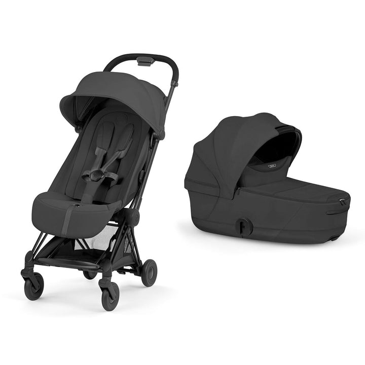 CYBEX Coya Style Matt Black - Sepia Black-Stroller Frames-With Carrycot- | Natural Baby Shower