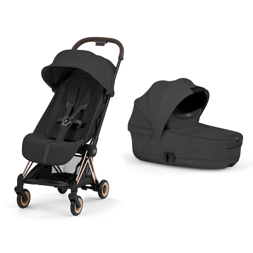 CYBEX Coya Style Rose Gold - Sepia Black-Stroller Frames-With Carrycot- | Natural Baby Shower