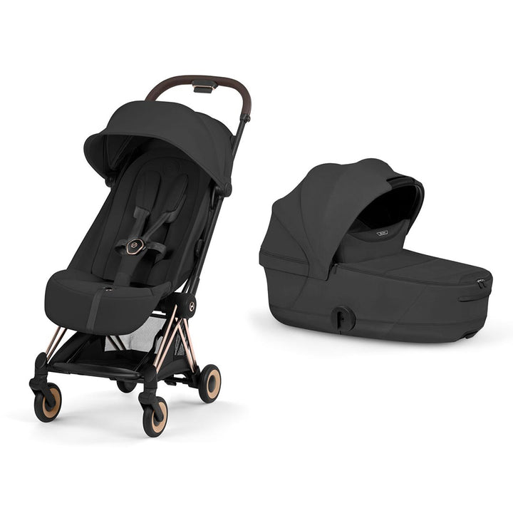CYBEX Coya Style Rose Gold - Sepia Black-Stroller Frames-With Carrycot- | Natural Baby Shower
