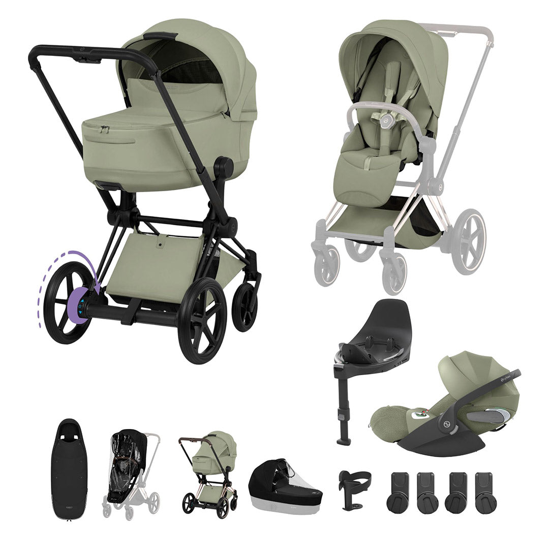 CYBEX e-PRIAM Fold Cot Ultimate Travel System Bundle - Style