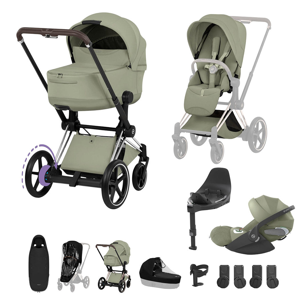 CYBEX e-PRIAM Fold Cot Ultimate Travel System Bundle - Style