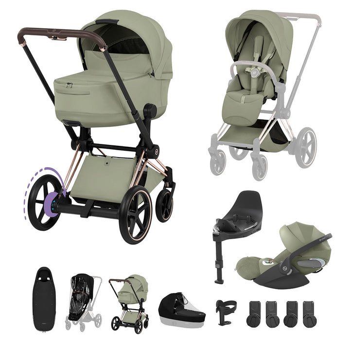 CYBEX e-PRIAM Fold Cot Ultimate Travel System Bundle - Style