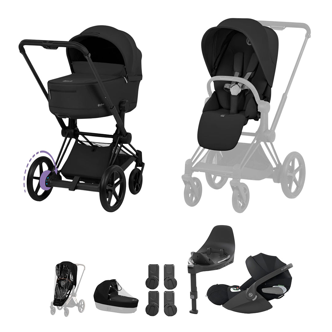 CYBEX e-PRIAM Fold Cot Travel System Bundle