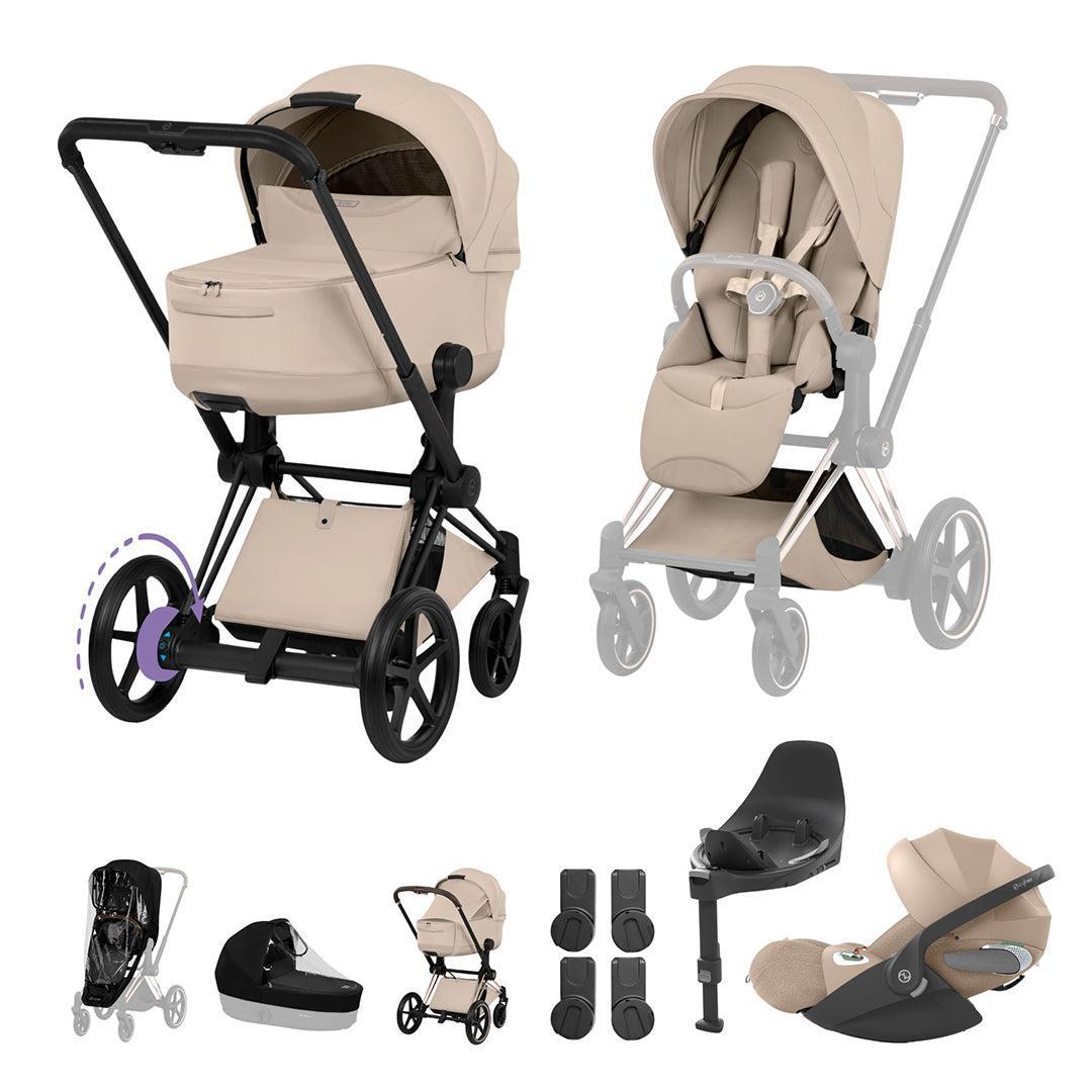 CYBEX e-PRIAM Fold Cot Travel System Bundle