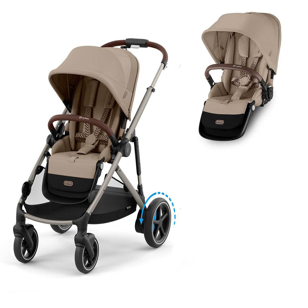 cybex twin pushchair CYBEX e-Gazelle Twin Pushchair