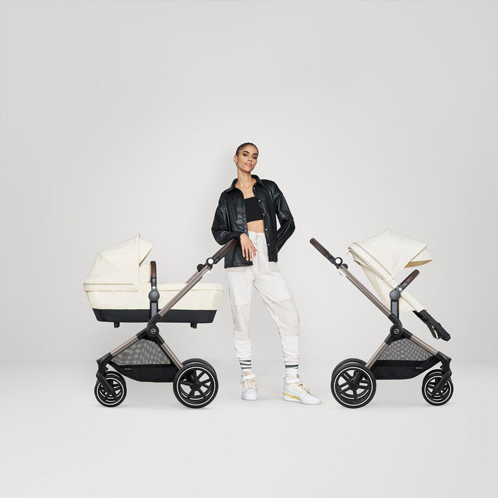 CYBEX EOS Lux Luxury Bundle - Moon Black-Travel Systems-Moon Black-SNOGGA Footmuff | Natural Baby Shower