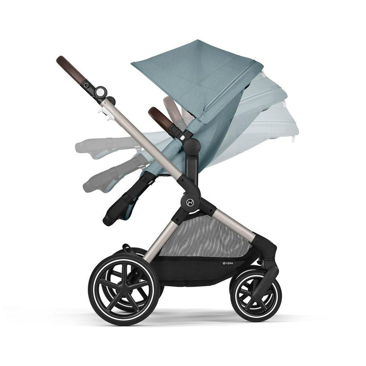 CYBEX EOS Lux Luxury Bundle - Sky Blue-Travel Systems-Sky Blue-SNOGGA Footmuff | Natural Baby Shower