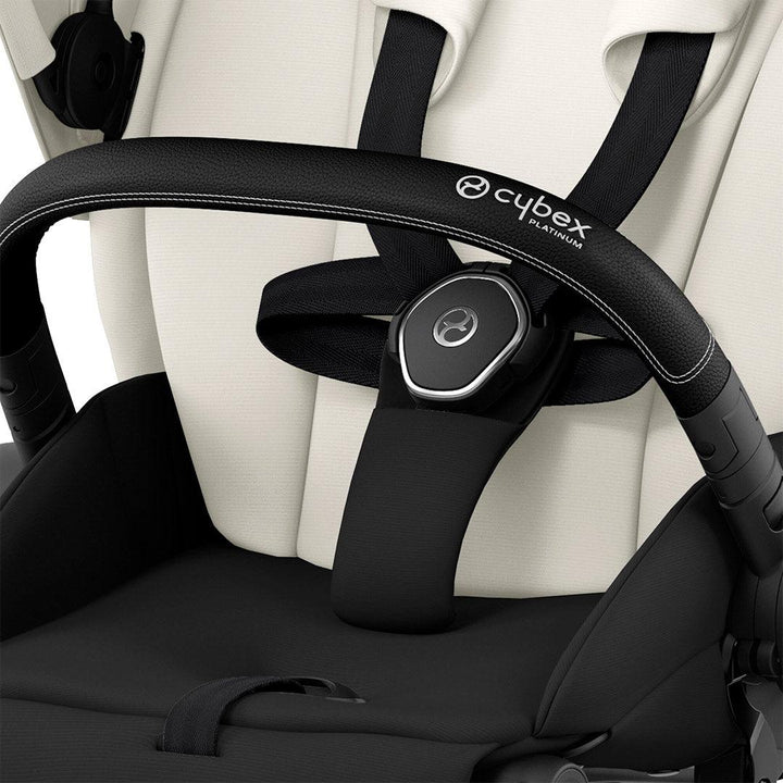 CYBEX e-Priam Pushchair - Off White-Strollers-Off White/Chrome & Black-No Carrycot | Natural Baby Shower