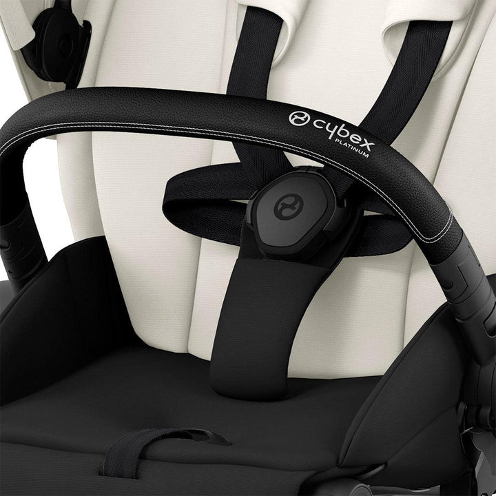 CYBEX e-Priam Pushchair - Off White-Strollers-Off White/Chrome & Black-No Carrycot | Natural Baby Shower