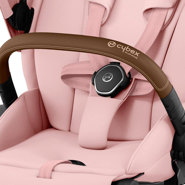 CYBEX e-Priam Pushchair - Peach Pink-Strollers-Peach Pink/Chrome & Black-No Carrycot | Natural Baby Shower