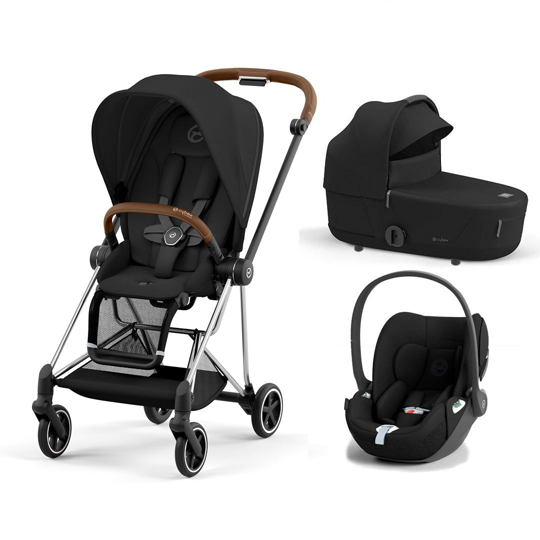 CYBEX Mios + Cloud T Travel System - Sepia Black-Travel Systems-Sepia Black/Chrome Brown-Lux | Natural Baby Shower