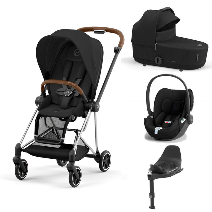 CYBEX Mios + Cloud T Travel System - Sepia Black-Travel Systems-Sepia Black/Chrome Brown-Lux | Natural Baby Shower