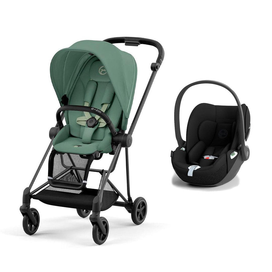 CYBEX Mios + Cloud T Travel System - Leaf Green-Travel Systems-Leaf Green/Matt Black-None | Natural Baby Shower