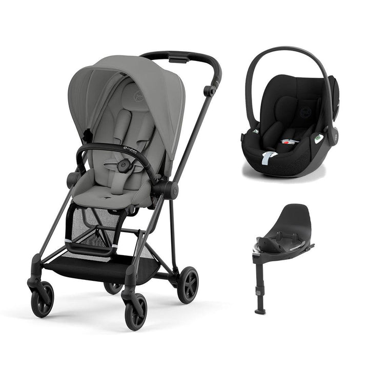 CYBEX Mios + Cloud T Travel System - Mirage Grey-Travel Systems-Mirage Grey/Matt Black-None | Natural Baby Shower