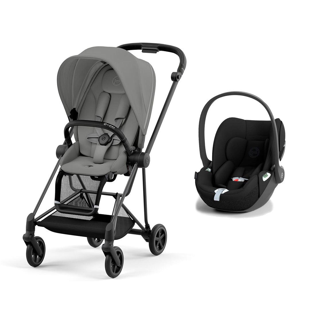 CYBEX Mios + Cloud T Travel System - Mirage Grey-Travel Systems-Mirage Grey/Matt Black-None | Natural Baby Shower