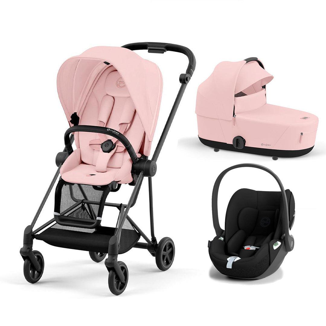 CYBEX Mios + Cloud T Travel System - Peach Pink-Travel Systems-Peach Pink/Matt Black-Lux | Natural Baby Shower