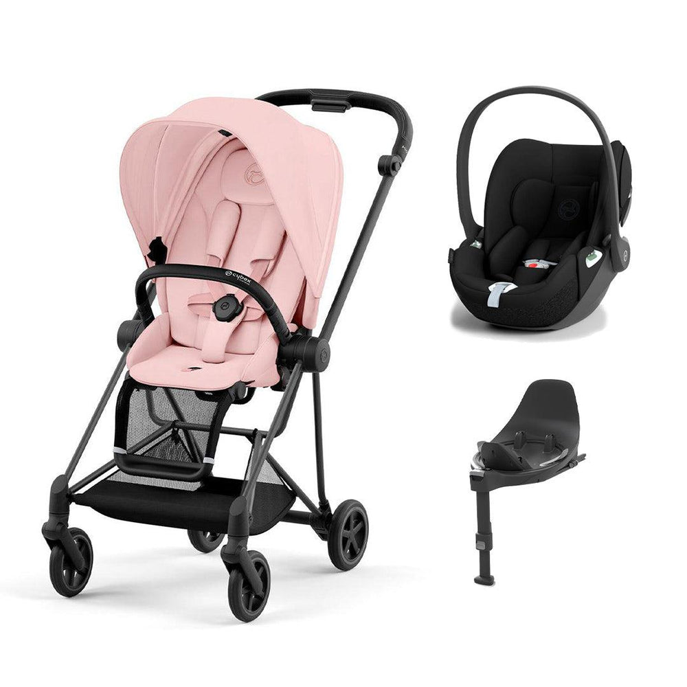 CYBEX Mios + Cloud T Travel System - Peach Pink-Travel Systems-Peach Pink/Matt Black-None | Natural Baby Shower