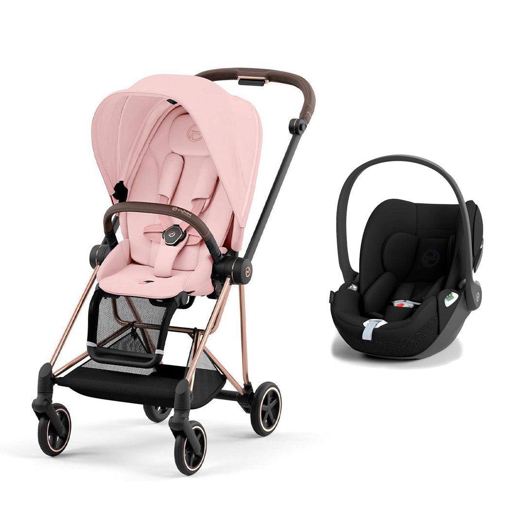 CYBEX Mios + Cloud T Travel System - Peach Pink-Travel Systems-Peach Pink/Rose Gold-None | Natural Baby Shower