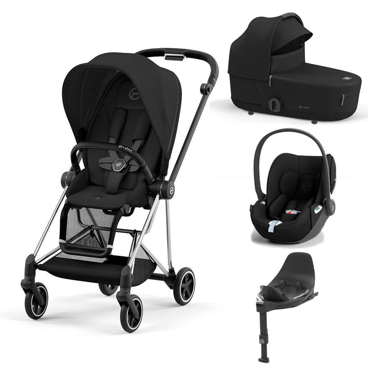CYBEX Mios + Cloud T Travel System - Sepia Black-Travel Systems-Sepia Black/Chrome Black-Lux | Natural Baby Shower