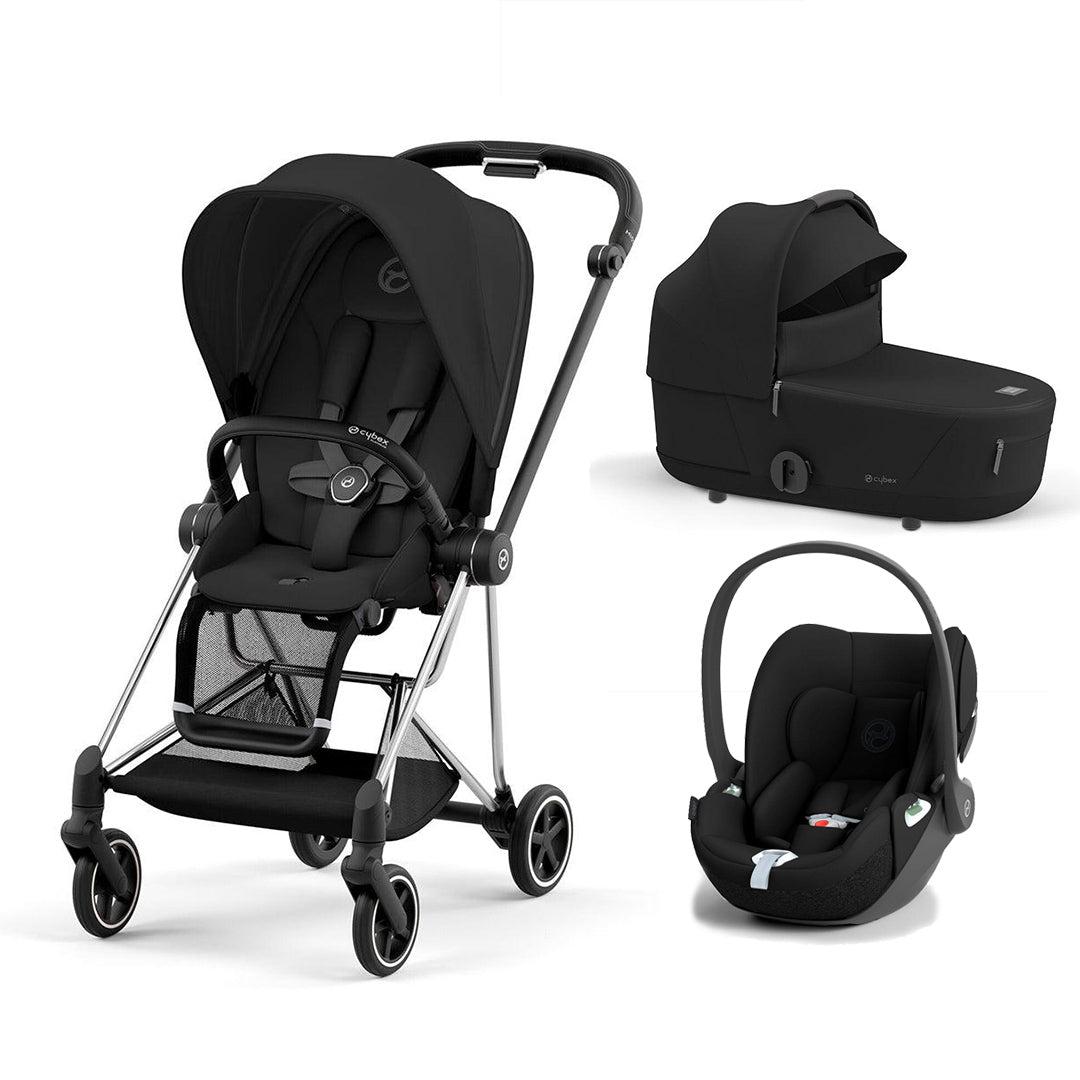 CYBEX Mios + Cloud T Travel System - Sepia Black-Travel Systems-Sepia Black/Chrome Black-Lux | Natural Baby Shower