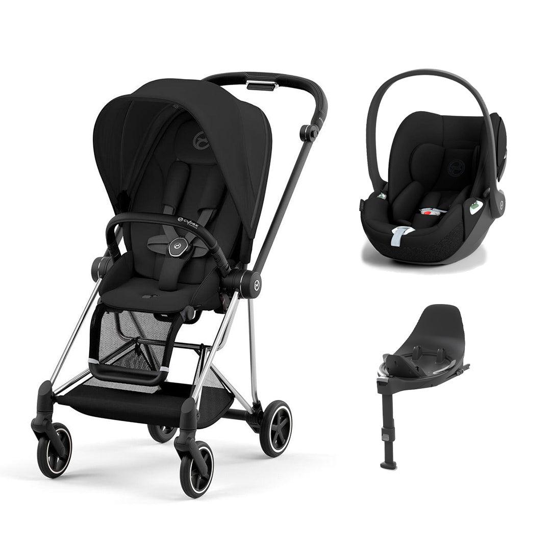 CYBEX Mios + Cloud T Travel System - Sepia Black-Travel Systems-Sepia Black/Chrome Black-None | Natural Baby Shower