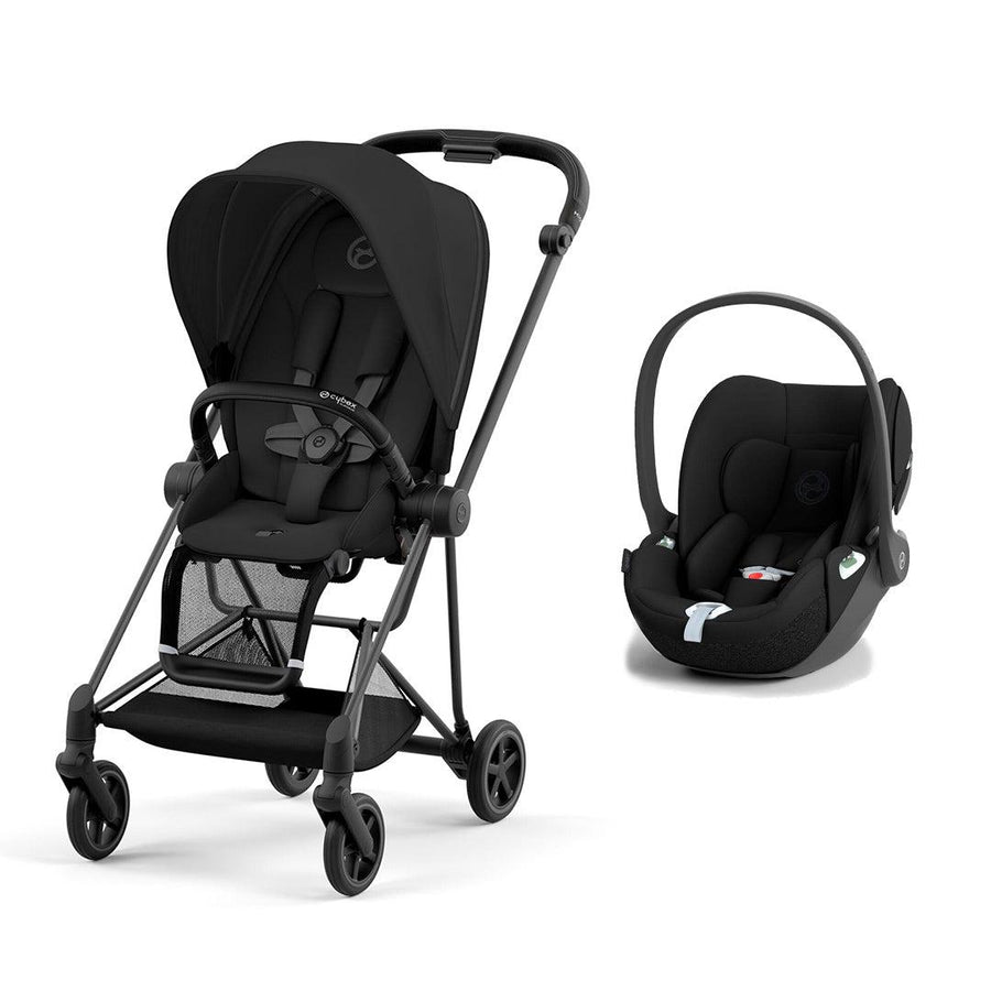 CYBEX Mios + Cloud T Travel System - Sepia Black-Travel Systems-Sepia Black/Matt Black-None | Natural Baby Shower