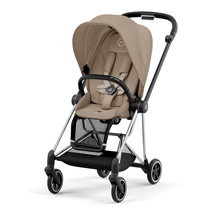 CYBEX Mios Pushchair - Cozy Beige-Strollers-Chrome Black-None | Natural Baby Shower