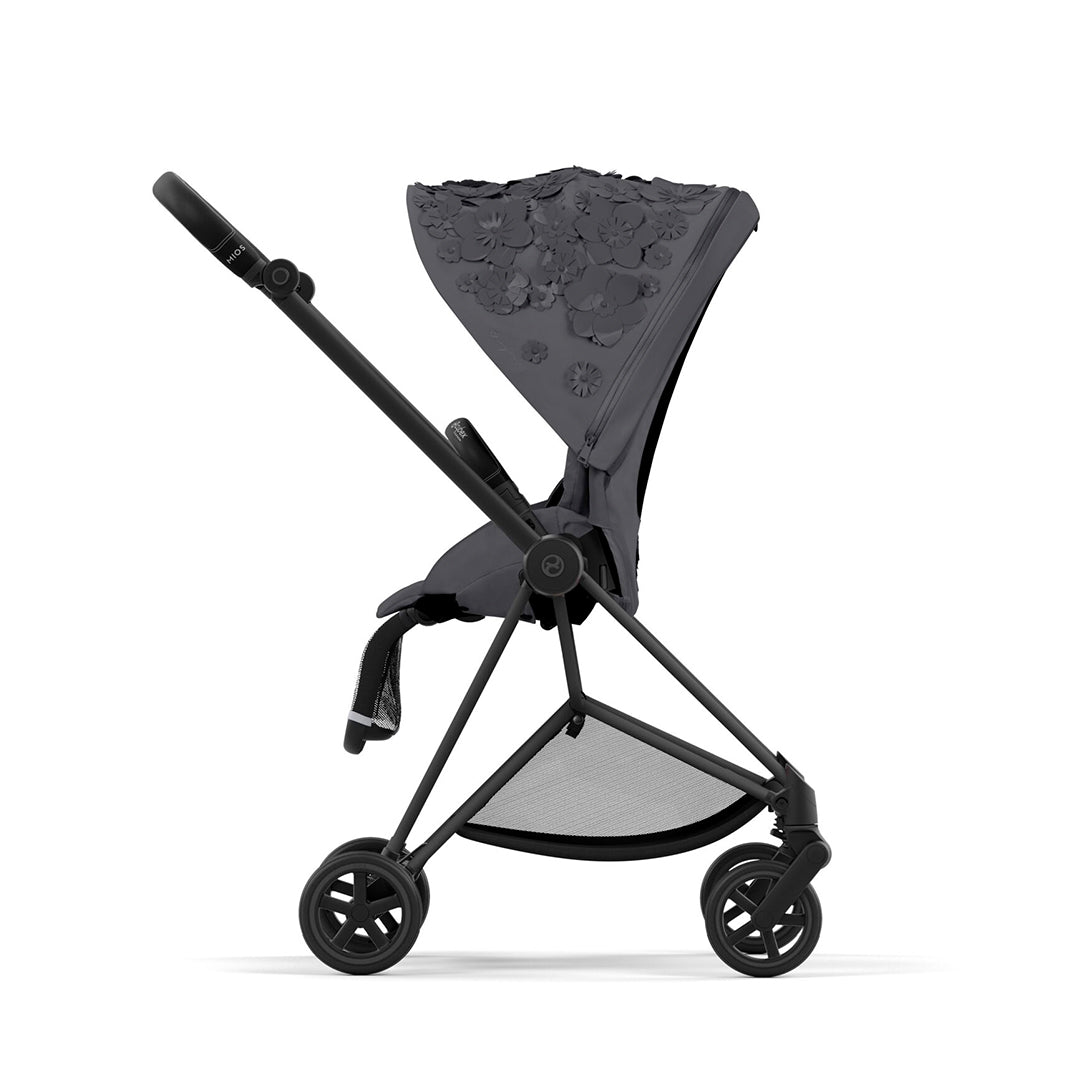 CYBEX Mios Pushchair - Simply Flowers - Dream Grey-Strollers-Chrome Black-None | Natural Baby Shower