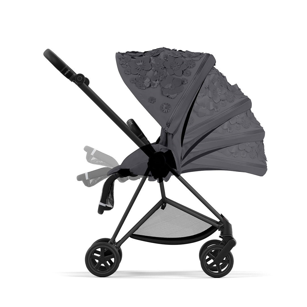 CYBEX Mios Pushchair - Simply Flowers - Dream Grey-Strollers-Chrome Black-None | Natural Baby Shower