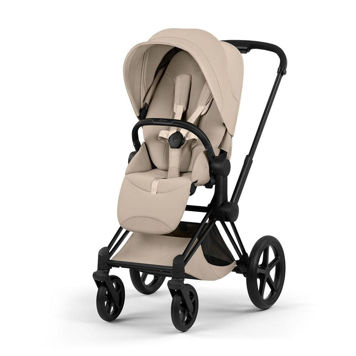 CYBEX Priam Style Single Pushchair-Strollers-Cozy Beige-Matt Black | Natural Baby Shower