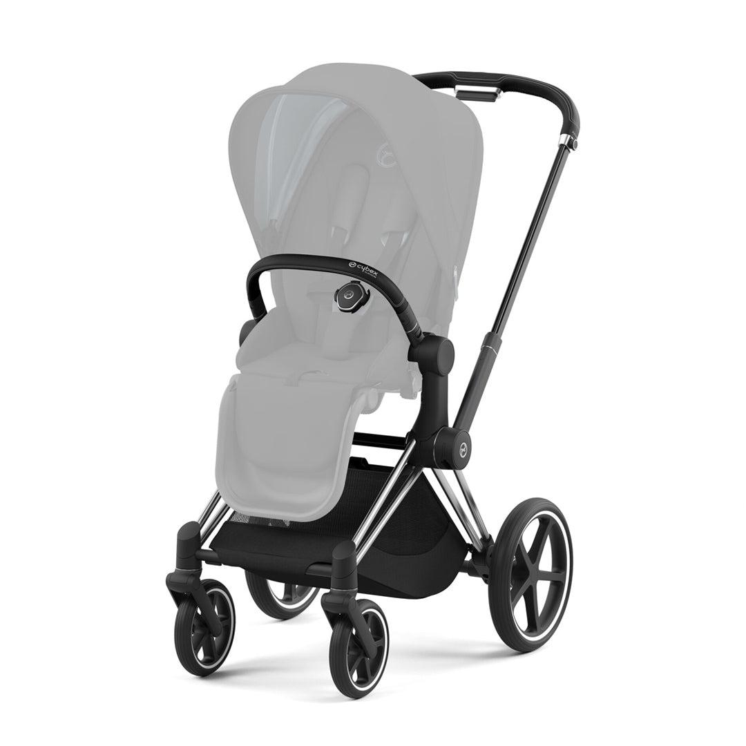 CYBEX Priam Frame + Seat Hardpart - Chrome Black (2022)-Stroller Frames- | Natural Baby Shower