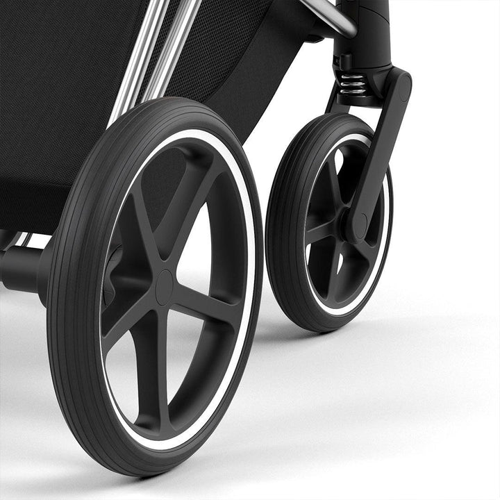 CYBEX Priam Pushchair - Off White-Strollers-Off White/Chrome & Black-No Carrycot | Natural Baby Shower