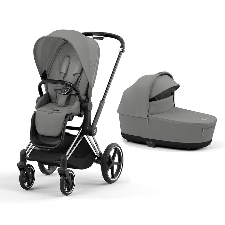 CYBEX Priam Pushchair - Mirage Grey-Strollers-Mirage Grey/Chrome & Black-Lux Carrycot | Natural Baby Shower